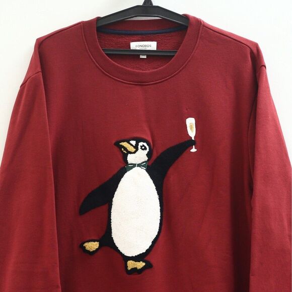 BONOBOS Critter Supersoft Fleece Crew Sweater Embroidered Long Sleeve XL 283307 - Picture 2 of 6